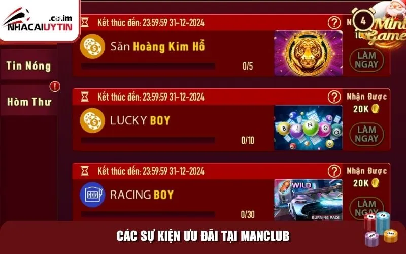 su kien uu dai tai manclub Các sự kiện ưu đãi tại Manclub
